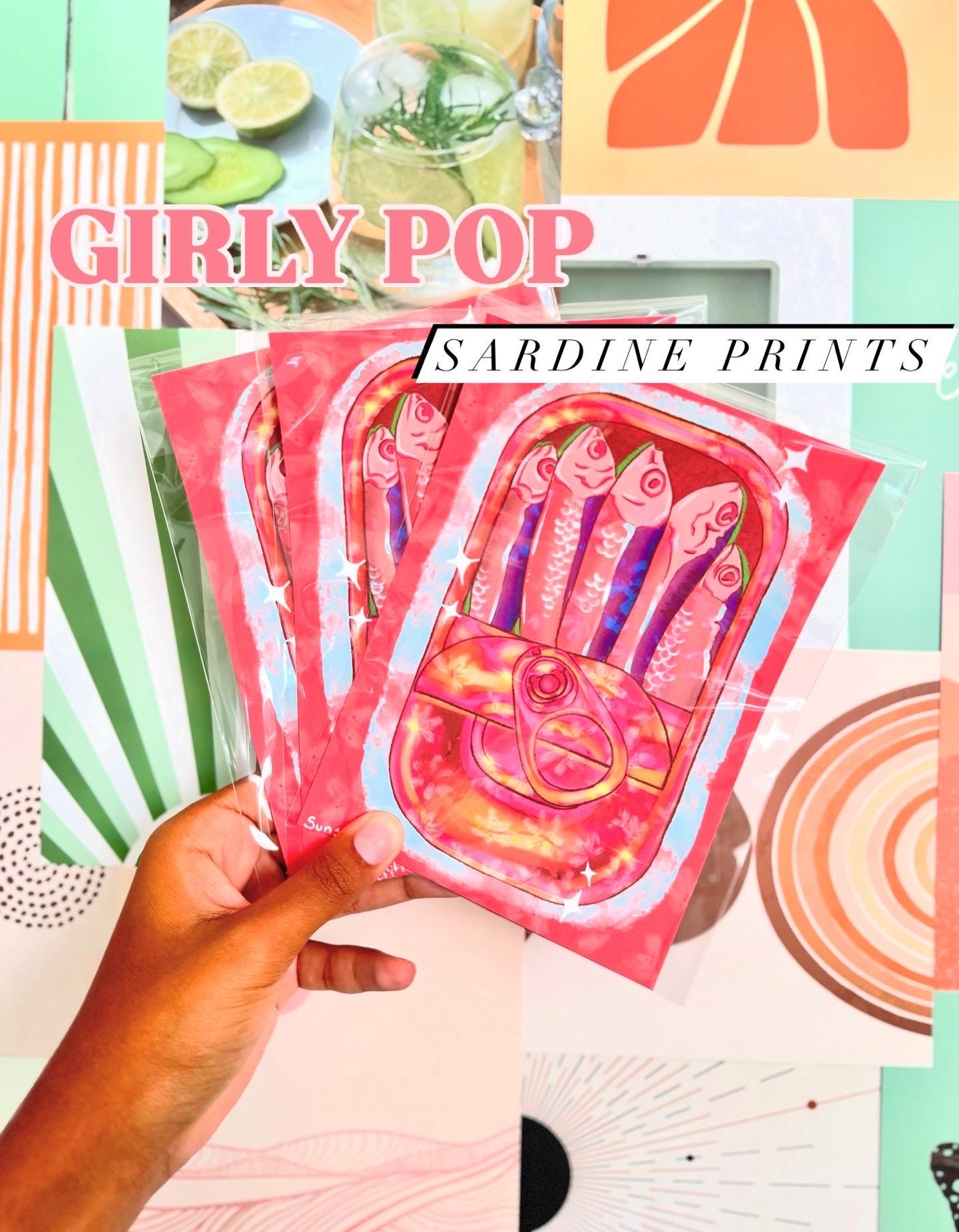 Girly Pop Sardine Prints!
